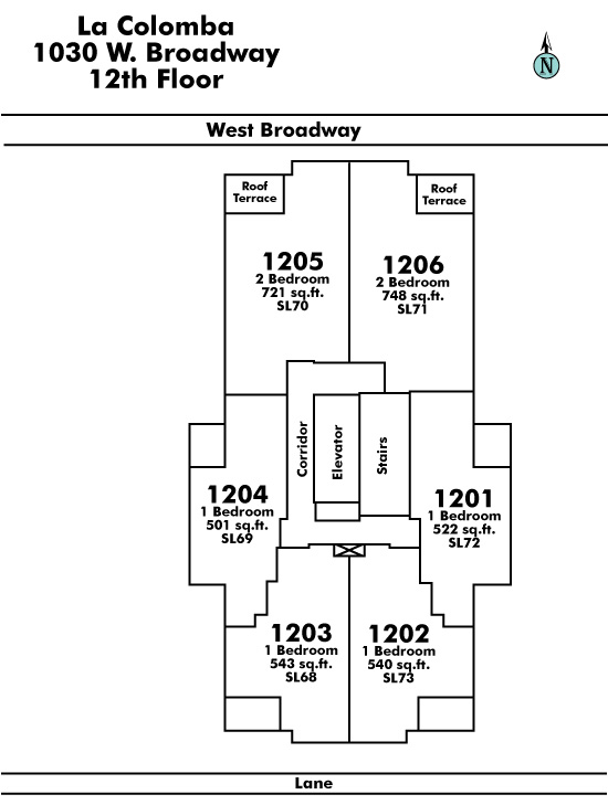 Bayshore Tower 1 floor plate – Floor 12, Vancouver