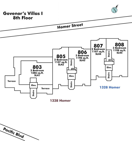 Artemisia floor plate – Floor 8, Vancouver