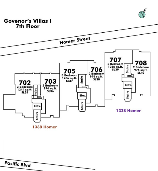 Artemisia floor plate – Floor 7, Vancouver
