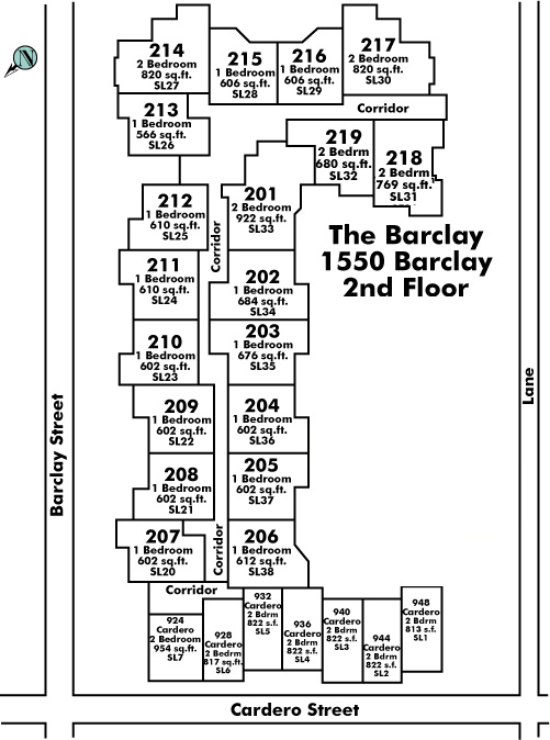 Vine Gardens floor plate – Floor 2, Vancouver