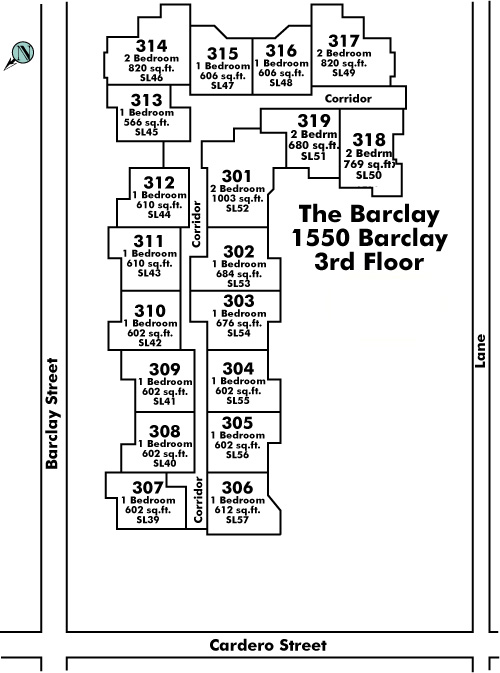 Vine Gardens floor plate – Floor 3, Vancouver
