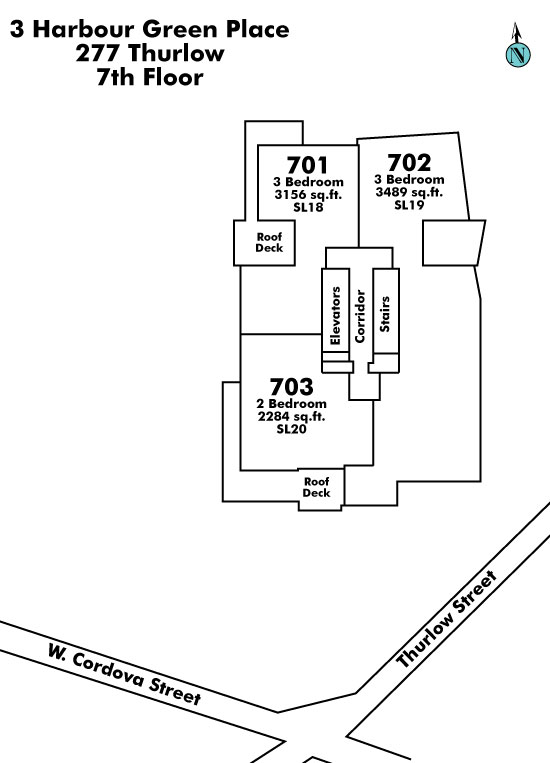 Four Harbour Green floor plate – Floor 7, Vancouver