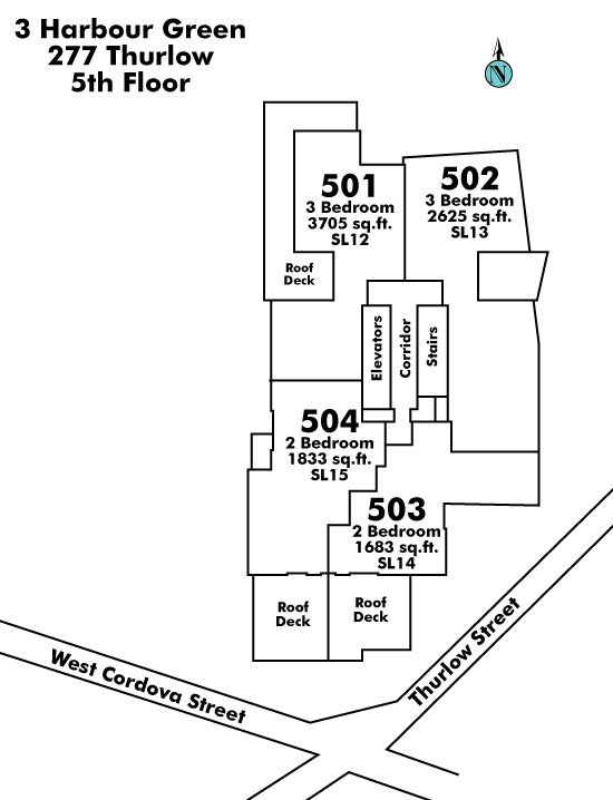 Four Harbour Green floor plate – Floor 5, Vancouver