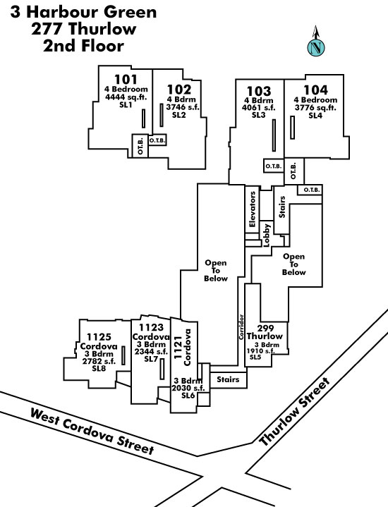 Four Harbour Green floor plate – Floor 2, Vancouver