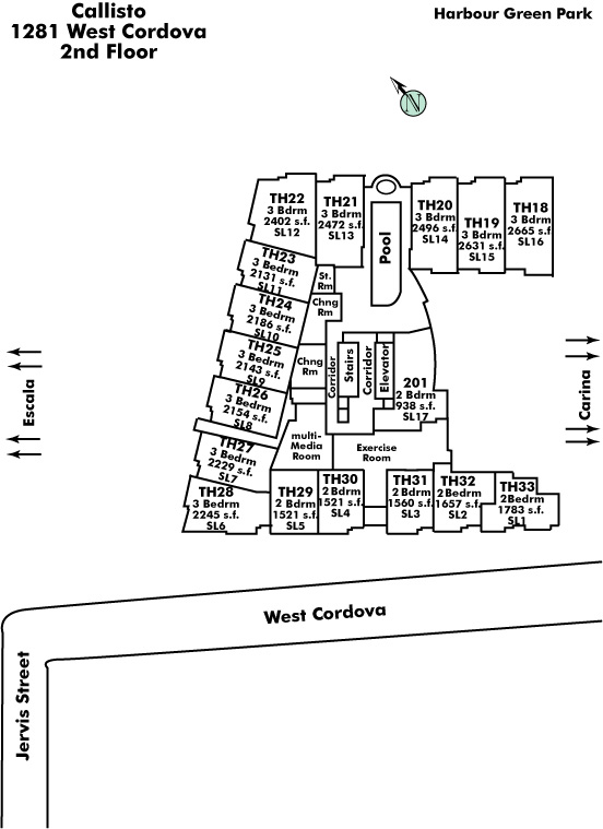 Willow Arbor floor plate – Floor 2, Vancouver