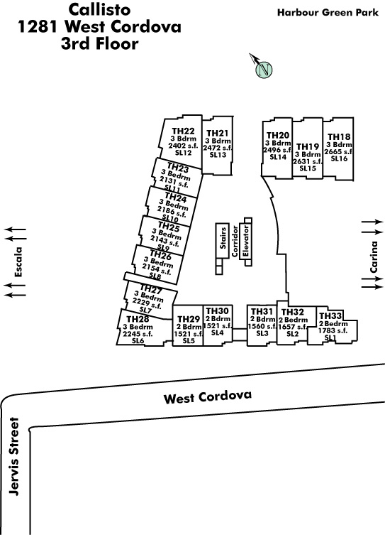 Willow Arbor floor plate – Floor 3, Vancouver