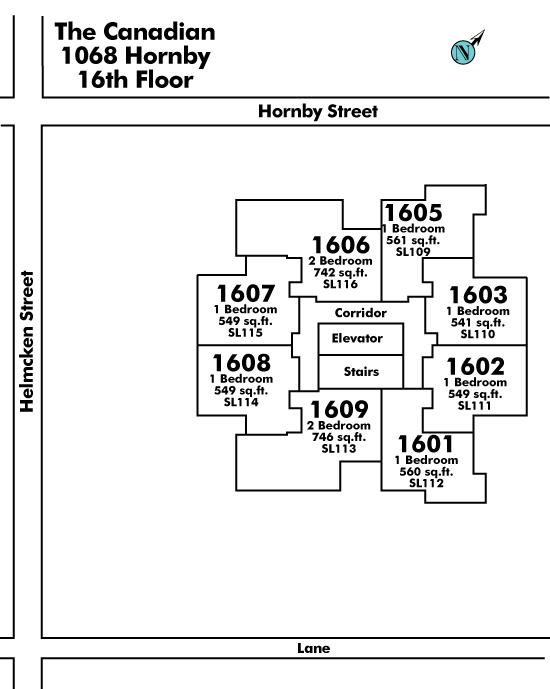 Imperial Tower floor plate – Floor 16, Vancouver