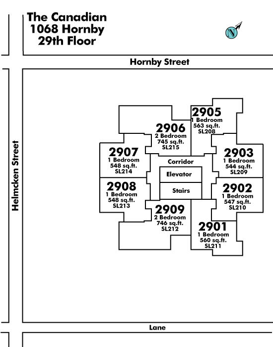 Imperial Tower floor plate – Floor 29, Vancouver