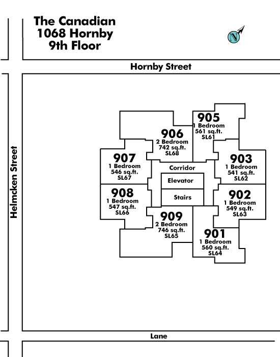 Imperial Tower floor plate – Floor 9, Vancouver