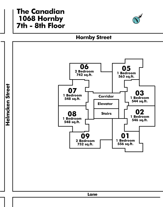 Imperial Tower floor plate – Floor 7,8, Vancouver