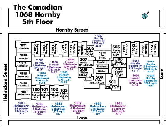 Imperial Tower floor plate – Floor 5, Vancouver