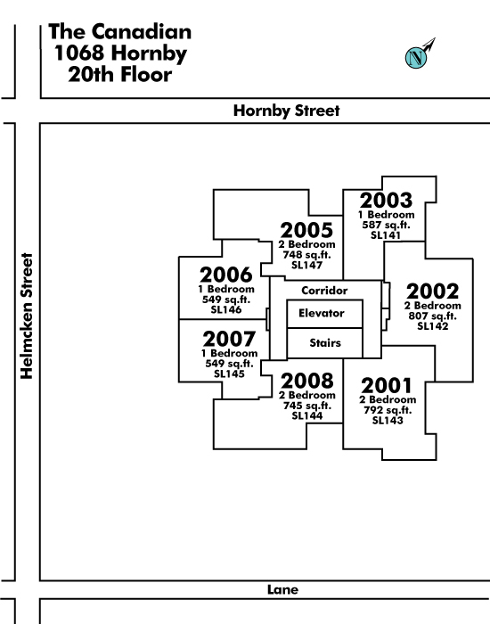 Imperial Tower floor plate – Floor 20, Vancouver