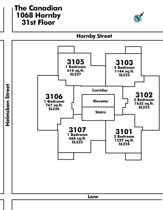 Imperial Tower floor plate – Floor 31, Vancouver