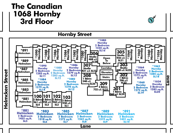 Imperial Tower floor plate – Floor 3, Vancouver