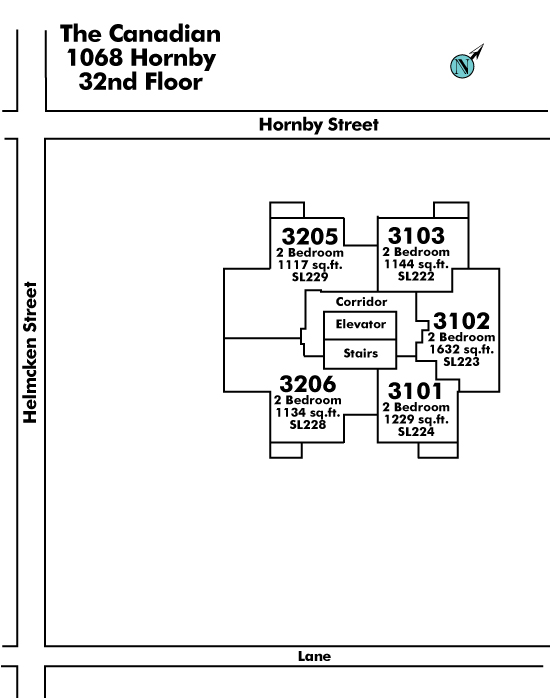 Imperial Tower floor plate – Floor 32, Vancouver