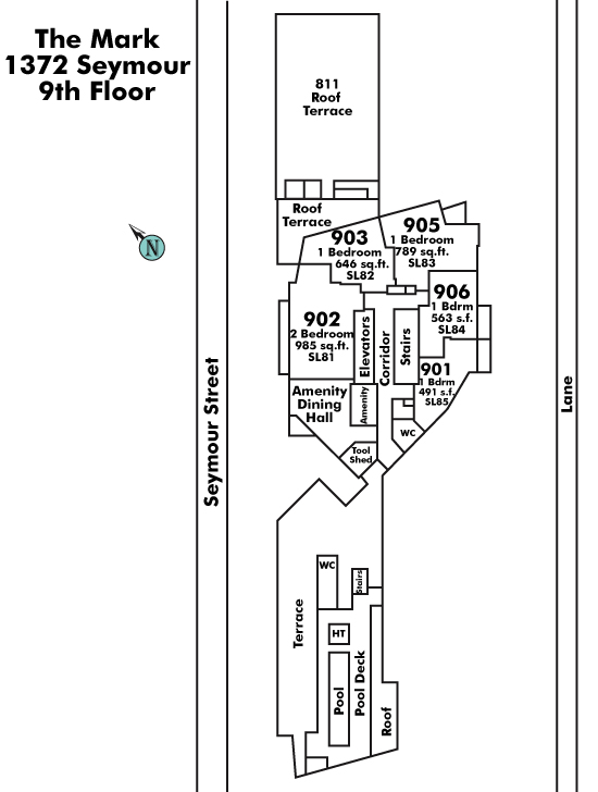 The Mack floor plate – Floor 9, Vancouver