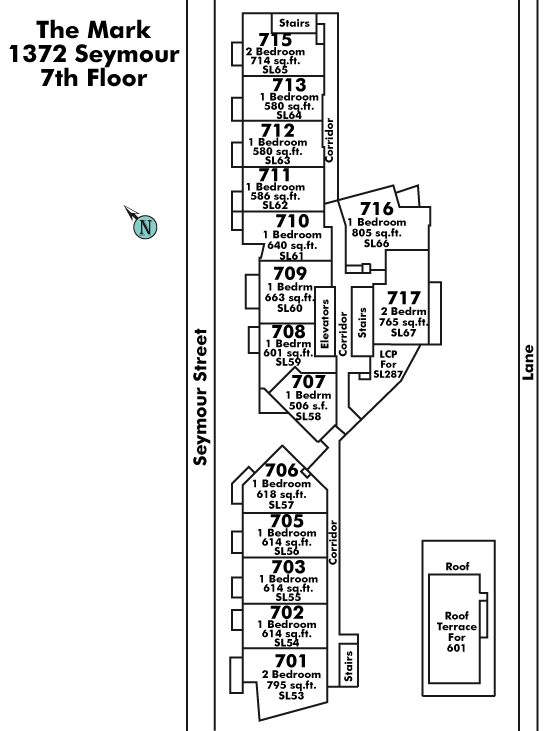 The Mack floor plate – Floor 7, Vancouver