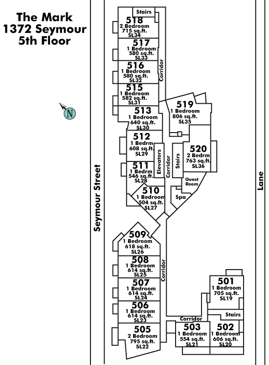The Mack floor plate – Floor 5, Vancouver