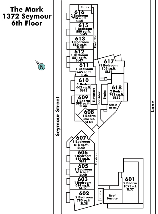 The Mack floor plate – Floor 6, Vancouver