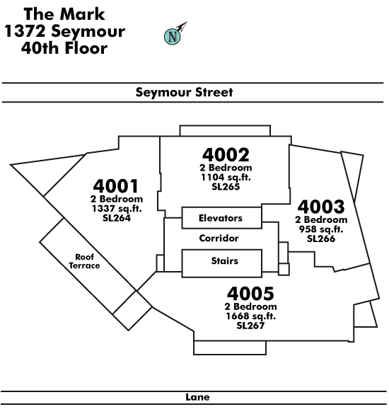 The Mack floor plate – Floor 40, Vancouver
