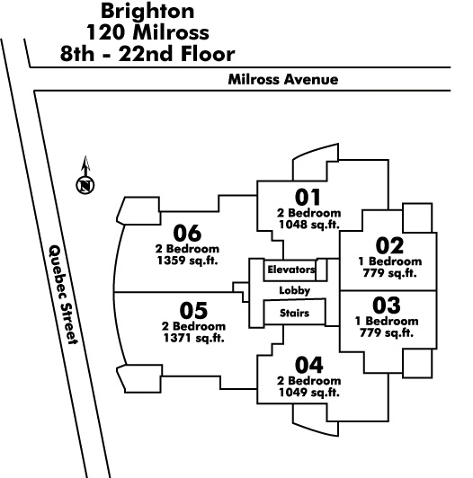 Stella floor plate – Floor 8,9,10,11,12,13,14,15,16,17,18,19,20,21,22, Vancouver