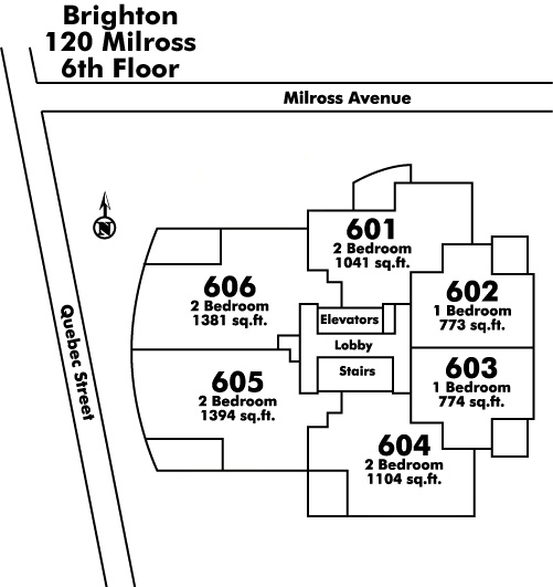 Stella floor plate – Floor 6, Vancouver