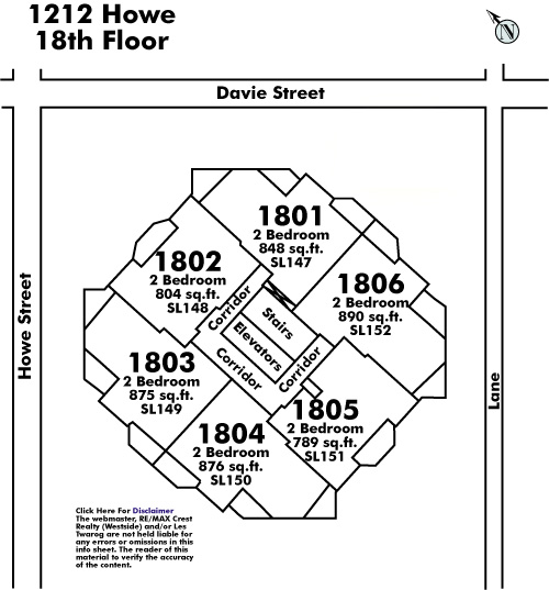 Ontario Place floor plate – Floor 18, Vancouver