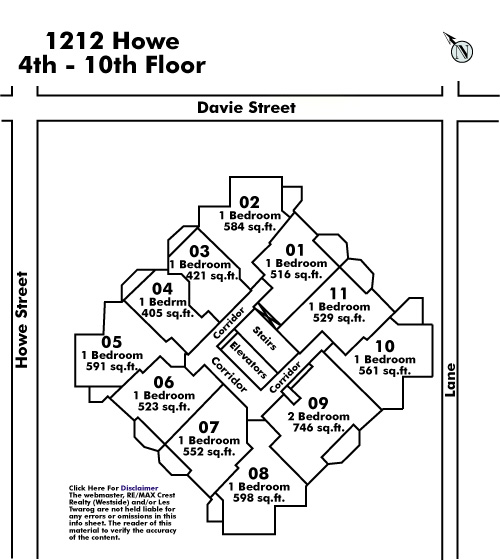 Ontario Place floor plate – Floor 4,5,6,7,8,9,10, Vancouver