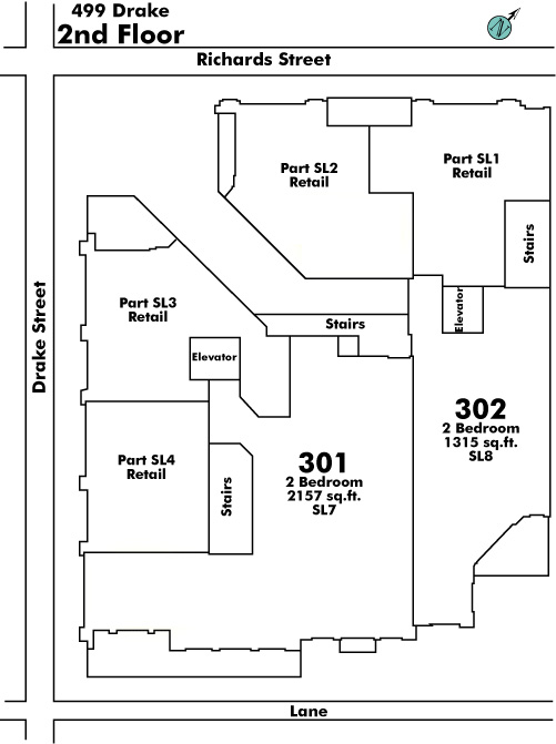 Tiffany Mansion floor plate – Floor 2, Vancouver