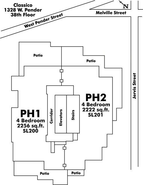 York West floor plate – Floor 38, Vancouver