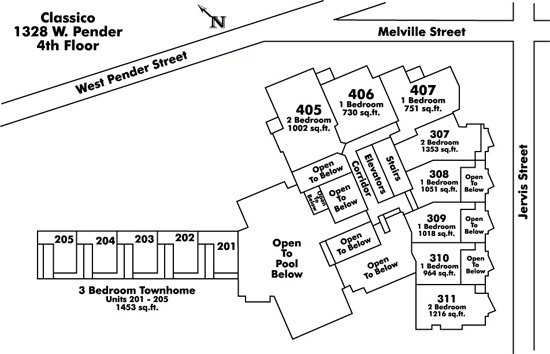 York West floor plate – Floor 4, Vancouver