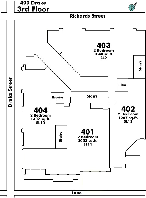 Tiffany Mansion floor plate – Floor 3, Vancouver