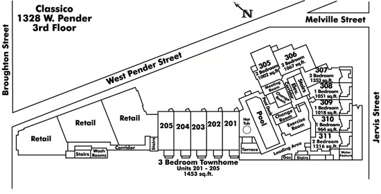 York West floor plate – Floor 3, Vancouver