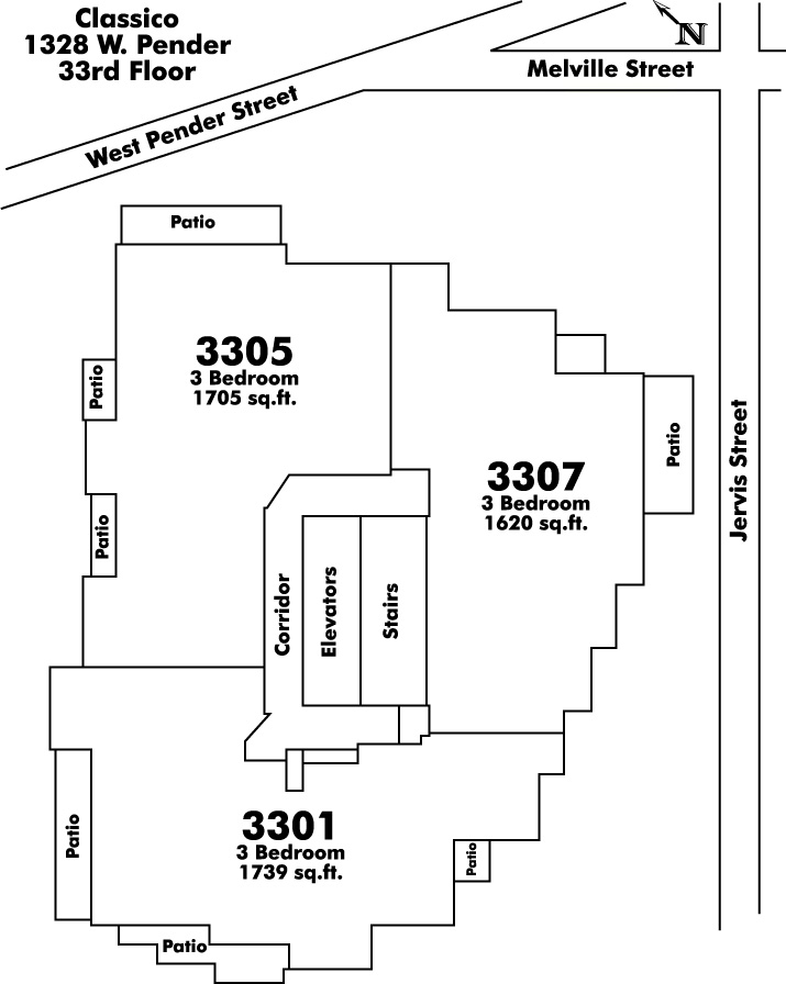 York West floor plate – Floor 33, Vancouver