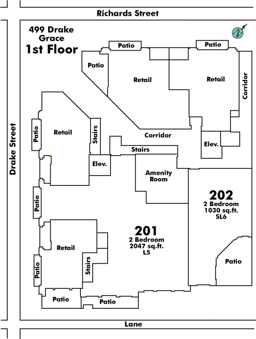 Tiffany Mansion floor plate – Floor 1, Vancouver