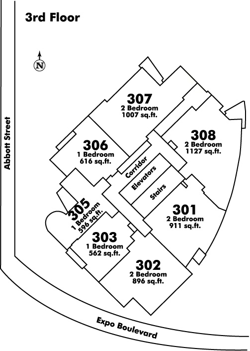 Firenze floor plate – Floor 3, Vancouver