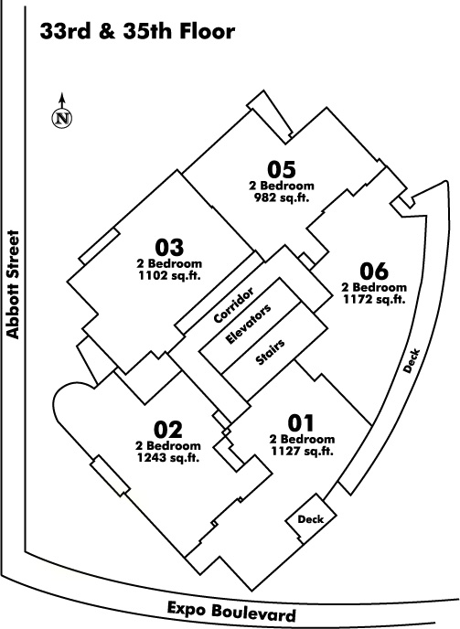 Firenze floor plate – Floor 33,35, Vancouver