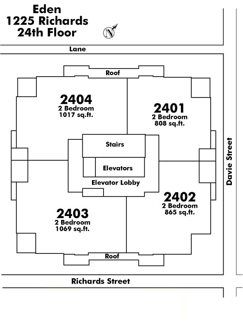 Cambridge Gardens floor plate – Floor 24, Vancouver