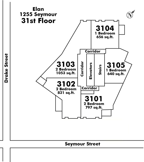 None floor plate – Floor 31, Vancouver