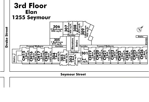 None floor plate – Floor 3, Vancouver