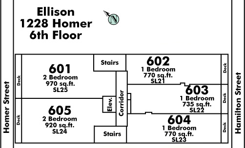 Landmark Regency floor plate – Floor 6, Vancouver