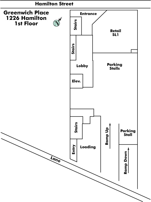 Bollert Place floor plate – Floor 1, Vancouver