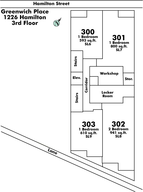 Bollert Place floor plate – Floor 3, Vancouver