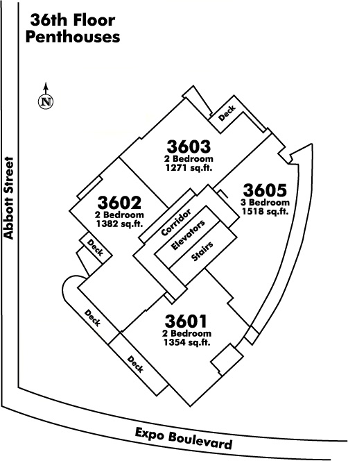 Firenze floor plate – Floor 36, Vancouver