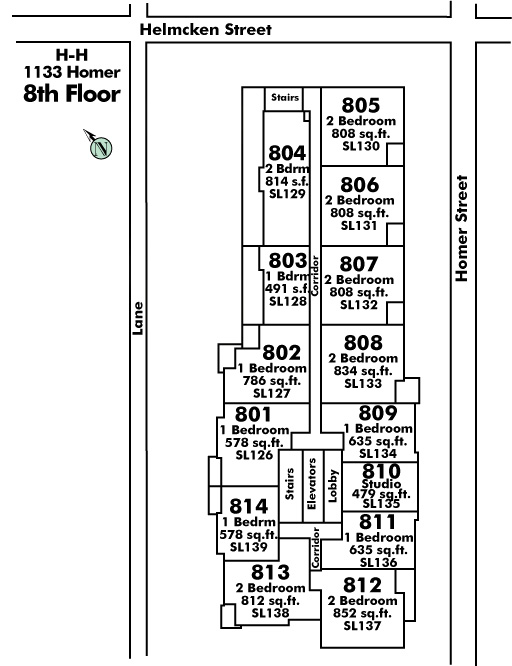 Devon Gate floor plate – Floor 8, Vancouver