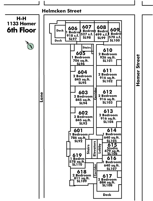 Devon Gate floor plate – Floor 6, Vancouver