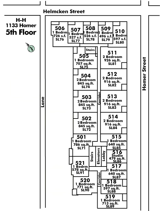 Devon Gate floor plate – Floor 5, Vancouver