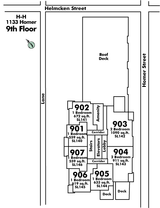 Devon Gate floor plate – Floor 9, Vancouver