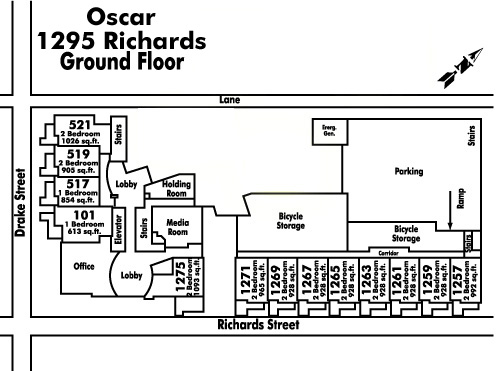 Maddox floor plate – Floor 1, Vancouver