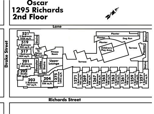 Maddox floor plate – Floor 2, Vancouver